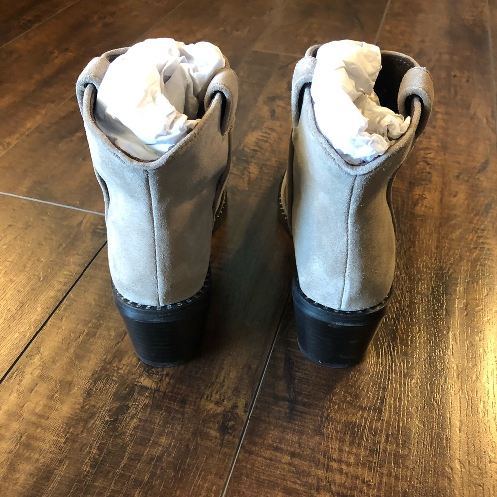 Jeffrey Campbell Taupe Suede Konda Ankle Boots - Picture 6 of 8